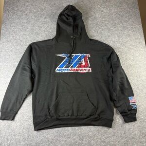 MOTOAMERICA PRINT SWEATSHIRT MENS SIZE XL BLACK/RED/BLUE TS8000